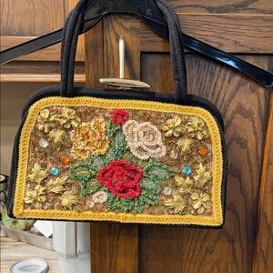 Embroidered Floral Handbag